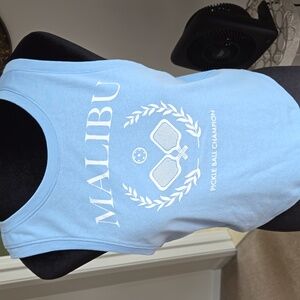 Goodie two sleeves blue Malibu sleeveless tank xl
